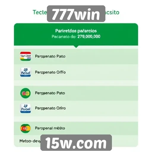 Métodos de pagamento aceitos no 777win
